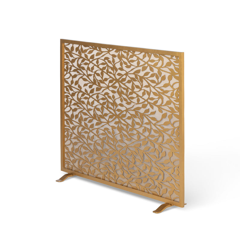 Floral Vine Pattern Fire Screen