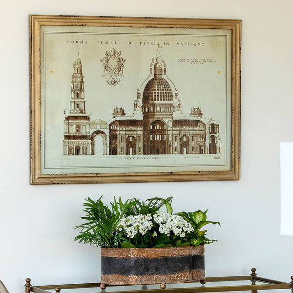 Vaticano Architectural Drawing Framed Print