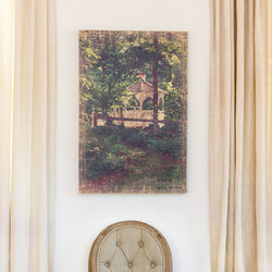 Secret Garden Gazebo Print on Canvas