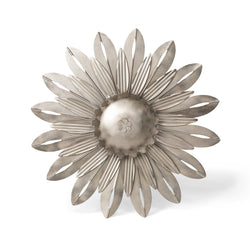 Aged Nickel Wall Sunflower, Large