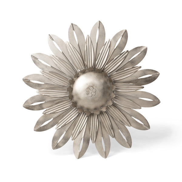 Aged Nickel Wall Sunflower, Large