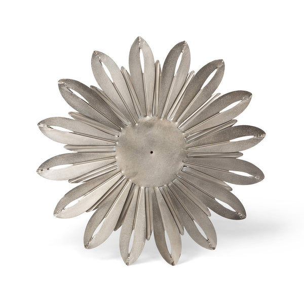 Aged Nickel Wall Sunflower, Large