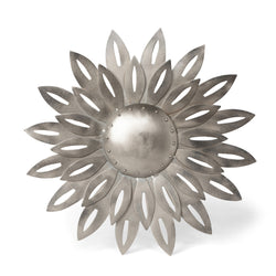 Aged Nickel Wall Dahlia, Large