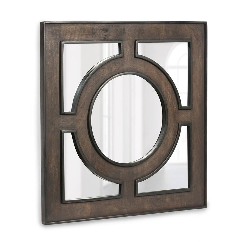 Wooden Portal Square Mirror