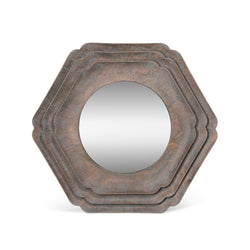 Round Hex Layered Mirror