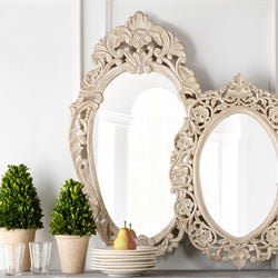 Auvergne Hand Carved Wood Mirror