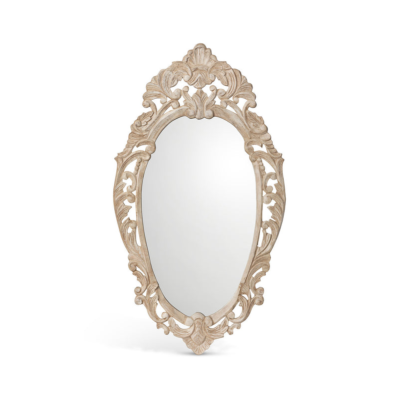 Auvergne Hand Carved Wood Mirror