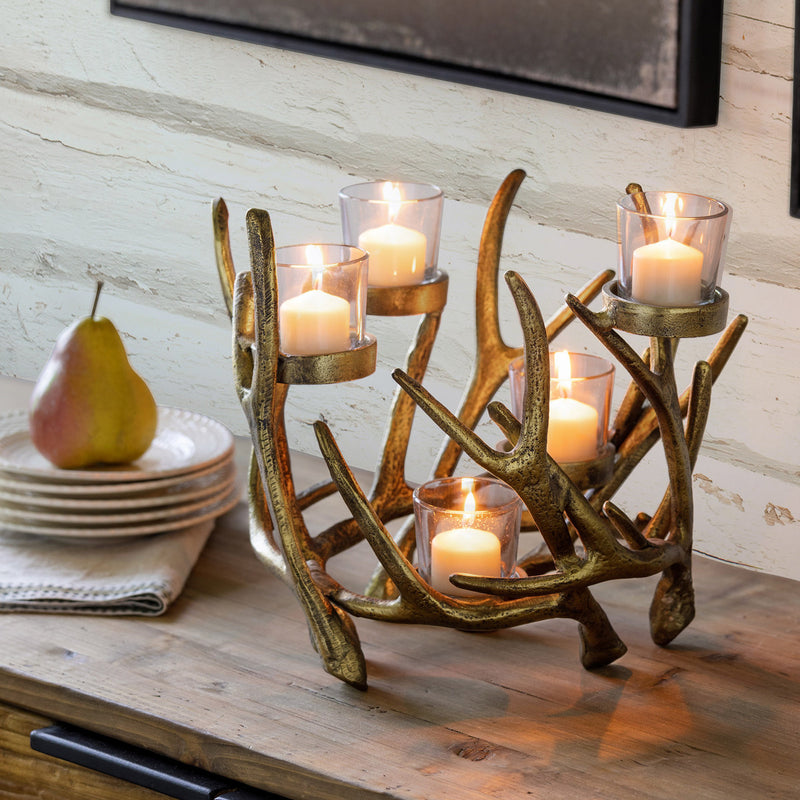 Antler Cast Aluminum Centerpiece x 5