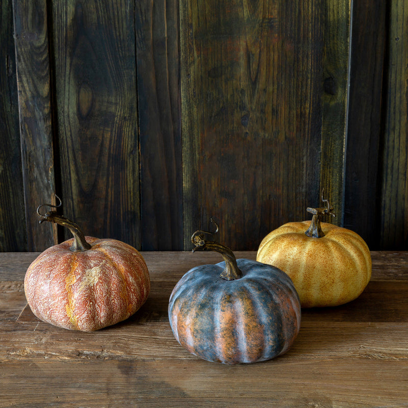 Autumn Garden Pumpkins, Set of 3