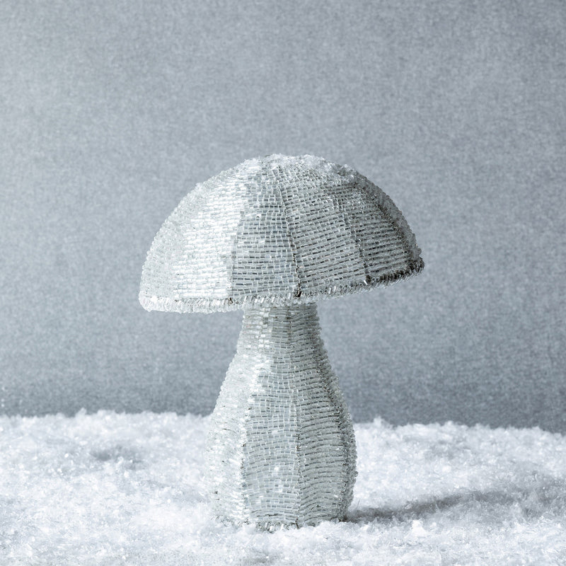 Alpine Glass Beaded Mushroom, Large