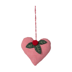 Hand Sewn Gingham Heart Ornament