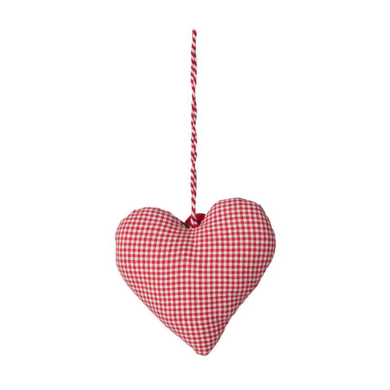 Hand Sewn Gingham Heart Ornament