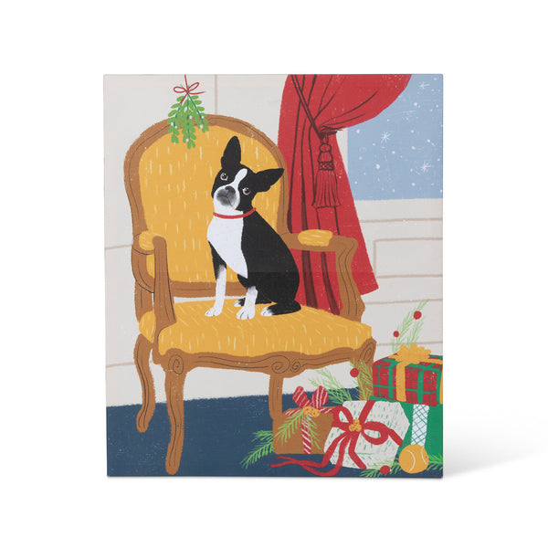 Noelle the French Bulldog on Chair Canvas Print