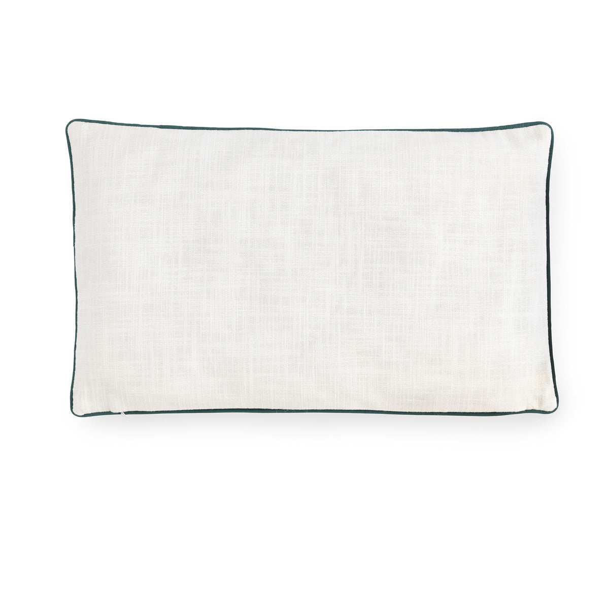 "Let's Get Lost" Appliqued Cotton Pillow