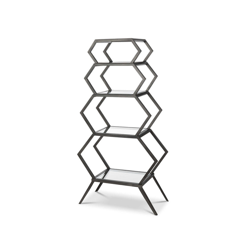 iron geometric etagere