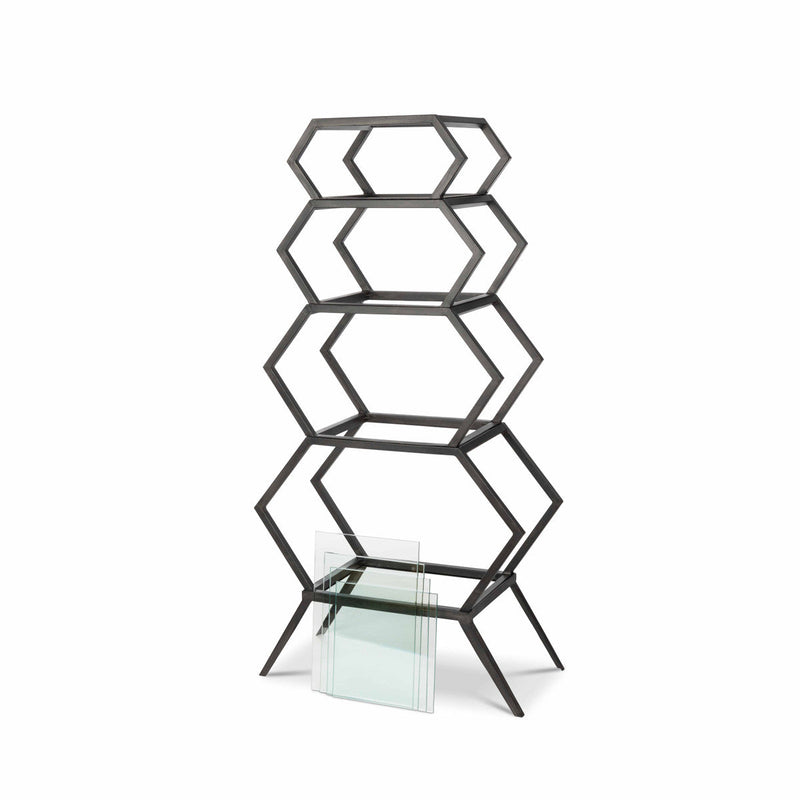 iron geometric etagere