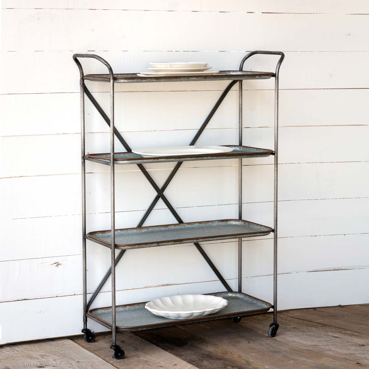 metal bakery cart