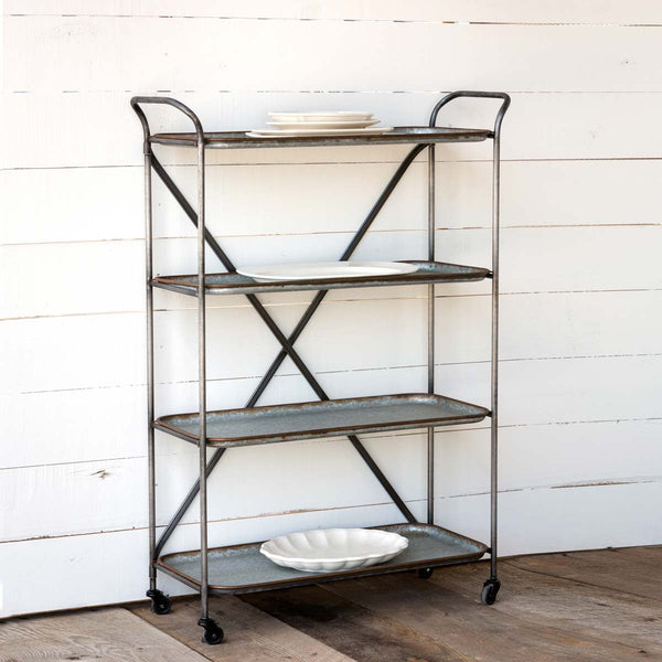 metal bakery cart